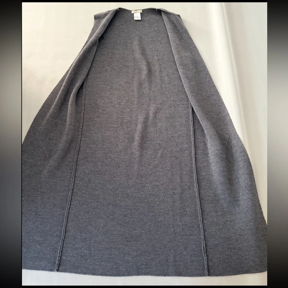 COCOGIO Made In Italy Gray Merino Wool Blend Knit Sweater Vest Size Medium Large